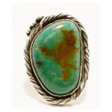 Ray McNamara Turquoise 925 Silver Ring Sz 12 23.6g