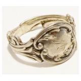Vintage Sterling Silver "M" Ring Sz 6.75 4.2g
