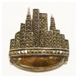 Dee Berkley 925 Silver NY Skyline Brooch 19.7g