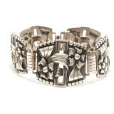 7" Eclectic Sterling Silver Panel Bracelet 40g