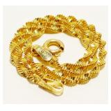 7" Twisted 14K Yellow Gold Bracelet 1.7g