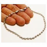 10" Italian Sterling Silver Ankle Bracelet 7.6g