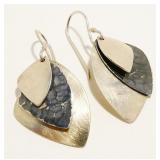 Sterling Silver Stacked Earrings 9.4g