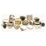 Sterling Silver Rings Some Need Repair 68.9g