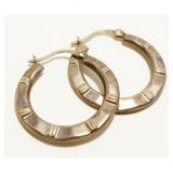1" Sterling Silver Hoop Earrings 4g