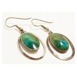 Sterling Silver Turquoise Earrings 5.5g