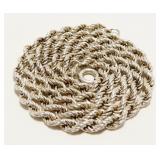 16" Sterling Silver Rope Necklace 6.7g