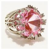 Sterling Silver Gemstone Dinner Ring Sz 6 11.4g