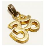 Gold/Sterling Silver OM Pendant 7.3g
