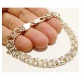 7" Italian Sterling Silver Bracelet 15.5g