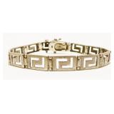 7.5" 925 Silver Maze Bracelet Missing 1 Clasp12.4g