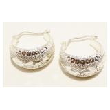 Petite Sterling Silver Hoop Earrings 4.1g