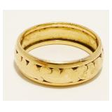 14K Y Gold Wedding Band Ring Sz 7 5.3g