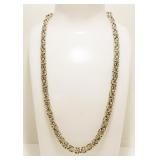 18" Sterling Silver Byzantine Necklace 51.7g