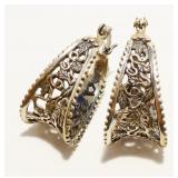 Eclectic Sterling Silver Hoop EArrings 5.1g