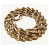 18" Twisted Italian Sterling Silver Necklace 8.6g