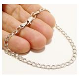 7.5" Italian Sterling Silver Cuban Bracelet 4g
