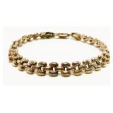 7" Italian Sterling Silver Link Bracelet 7.4g