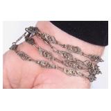Vtg 7" Triple Strand Sterling Silver Bracelet 25g