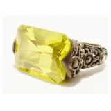 Eclectic Sterling Silver Gemstone Ring Sz5.5 11.6g