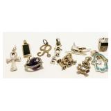 Grouping of Sterling Silver Charms & Pendants 19g