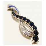Sterling Silver Gemstone Pendant 2.6g