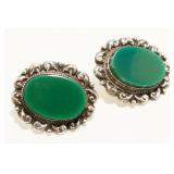 LG Hecho En Mexico 925 Silver Stone Earrings 13.9g