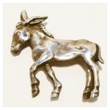 Mexican Sterling Silver Donkey Brooch 10.6g