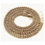 18" Italian Sterling Silver Rope Necklace 18.4g