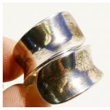 Mexican Sterling Silver Wrap Ring Sz 8 10g