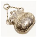 Vtg Sterling Silver Purse Pendant (Opens) 4.5g