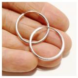 .75" Sterling Silver Hoop Earrings .8g