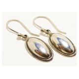 Sterling Silver Oval Earrings 3.8g