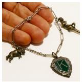 Vtg 6" Sterling Silver Charm Bracelet 14.2g
