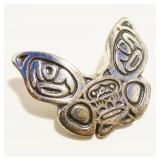 Signed 925 Silver Tribal Butterfly Pendant 2.8g