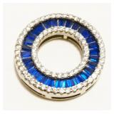 Sterling Silver Gemstone Slide Pendant 4.1g