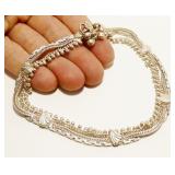 11" Sterling Silver Ankle Bracelet 25g