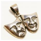 Sterling Silver Comedy & Tragedy Pendant 3g