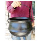 Vintage Four Gallon Cast Iron Cauldron Pot #4
