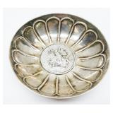 1911 Mexican Peso & 90% Coin Silver Bowl 2.725ozt