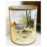 Vintage Waterfowl Office Wastebasket