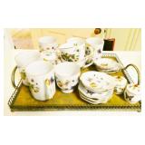 Vintage China on Tray