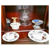 China, Silver Plate, Porcelain Angel Music Box