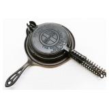 Griswold Cast Iron Waffle Iron w/Base #890 & 872