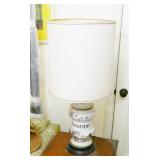 Repurposed Antique Apothecary Jar Table Lamp