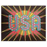 1969 USA Black Light Poster