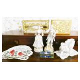 Collectibles, Wood Jewelry & Tissue Box