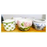Five Ceramic Planters
