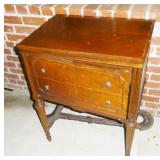 White Sewing Machine Co. Table w/ Sewing Machine