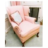 Queen Anne Style Wing Back Chair